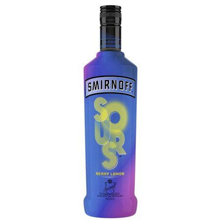 Smirnoff Sours Berry Lemon, 750 mL, 60 Proof (Vodka Infused with Natural Flavors) - Walmart.com Smirnoff Sours, Ciroc Pineapple, Vodka Infused, Vodka Packaging, Dry Martini, Yummy Alcoholic Drinks, Infused Vodka, Citrus Juice, Vodka Drinks