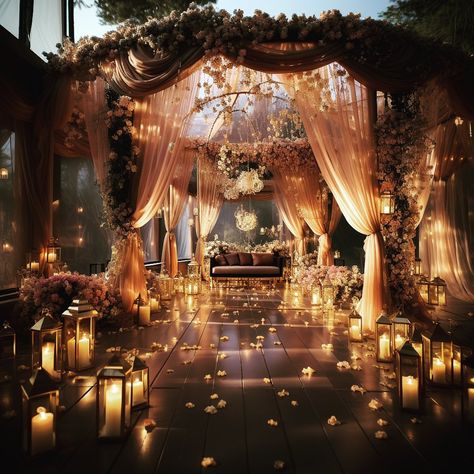 New York's Finest Venues for South Asian Weddings - Pyaari Weddings Royal Theme Wedding Decor, Indian Wedding Color Schemes Red, Indian Night Wedding, Desi Wedding Reception, Small Indian Wedding, Wedding Venues Indian, Wedding Venue Indian, Indian Wedding Color Schemes, Night Beach Weddings