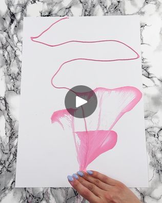 Genius thread painting technique for amazing art! 🌟🌷 | Genius thread painting technique for amazing art! 🌟🌷 | By Simple Life Thread Painting On Paper, Painting With Thread, Decorative Painting Techniques, Simple Painting, Sketch Books, Thread Painting, Painting On Paper, Simple Life, Flower Making