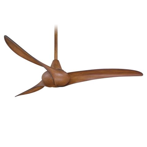 Minka Aire Wave Ceiling Fan - Distressed Koa Finish Alcove Lighting, Wooden Ceiling Fans, 3 Blade Ceiling Fan, Wooden Ceiling, Contemporary Ceiling, Minka Aire, Koa Wood, Light Wave, Types Of Rooms