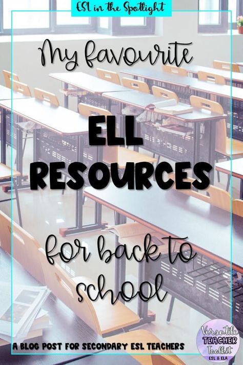 Middle School Esl, Ell Strategies, High School Esl, Ell Resources, Watercolor Classroom, Teachers Toolbox, Teacher Toolkit, Esl Classroom, Esl Activities