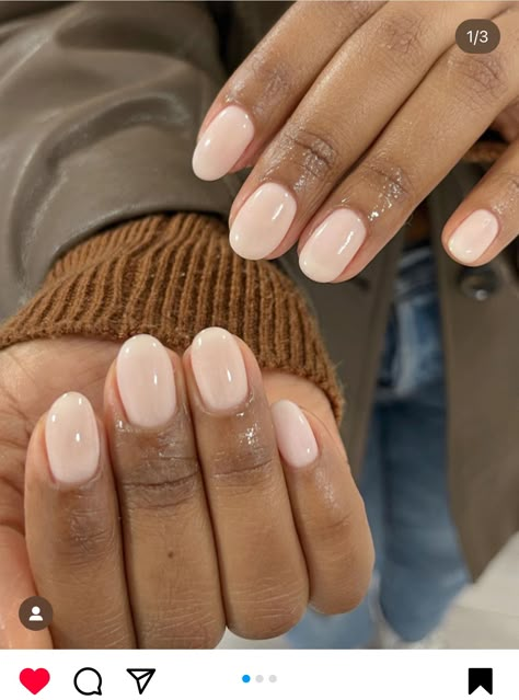 Wide Round Nails, Pink Nails Natural Nail, Pink Nails Natural, Natural Nails Manicure, Milky Nails, Light Pink Nails, Minimal Nails, Nails Natural, Work Nails