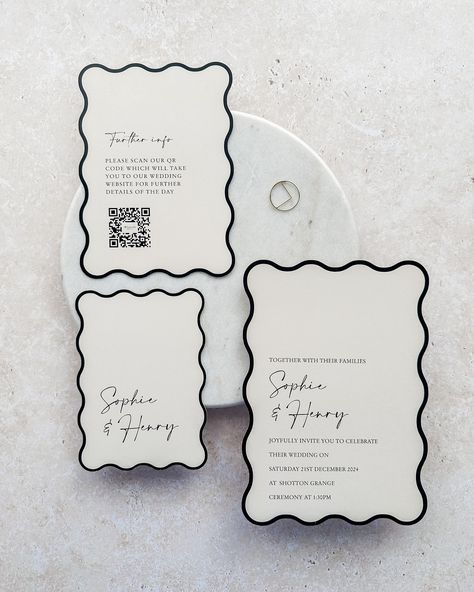 Fall in love with the ‘Sophie Collection’—one of our all-time favourites for modern weddings. Perfect for couples who seek elegance and style. 💌💍✨ #WeddingInvitations #WeddingStationery #ModernCouples #ElegantWeddings #WeddingInspo #blacktiewedding #moderninvitations #savethedate #rockmywedding #weddinginspiration Details On Wedding Invitation, Wedding Invite Cricut, Cricut Joy Wedding Invitations, Luxury Wedding Invitations Design, Graphic Design Invitation, Activities Wedding, Graphic Business, Wedding Graphics, Elegant Modern Wedding