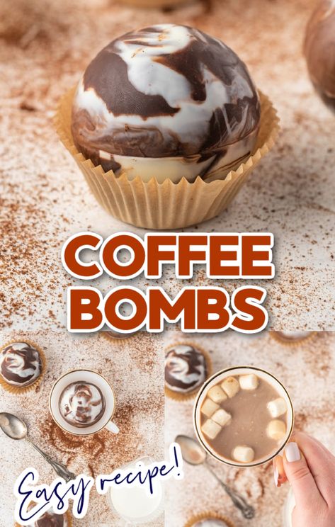 Hot Cocoa Kits Ideas, Hot Cocoa Ideas Diy Gifts, Hot Coco Balls Diy, Hot Cocoa Bombshell Christmas Gift, Chocolate Bombe Dessert, Hot Chocolate Ideas Gifts, Hot Cocoa Bombshell Recipe Diy, Hot Chocolate Gifts Ideas, Cocoa Bomb Gifts