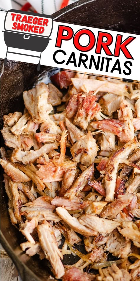 Smoked Pork Carnitas, Smoked Pork Roast, Pulled Pork Carnitas, Pork Carnitas Recipe, Smoked Pork Shoulder, Mexican Flavors, Pulled Pork Tacos, Carnitas Recipe, Smoked Pulled Pork