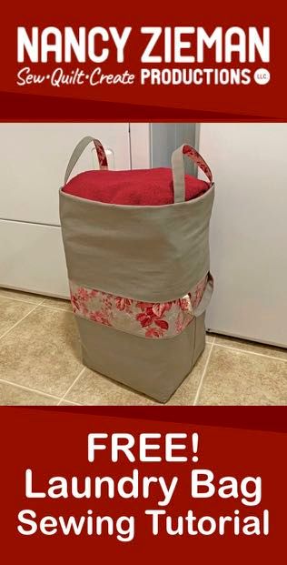 FREE! Big Bigger Laundry Bag Sewing Tutorial TODAY at The Nancy Zieman Productions Blog http://www.nancyzieman.com/blog/sewing-2/new-big-bigger-laundry-bag-sewing-tutorial/   #Stitchit!Sisters #BigBiggerLaundryBag #NZPBlog #NZPTeam #DeannaSpringer #DanaCasey #NancyZiemanProductions⁠ #ISewForFun #SewACanvasTote #shopnzp.com Sewing With Nancy, Bag Video, Nancy Zieman, Bags To Sew, Bag Sewing, Bags And Totes, Floral Print Fabric, Sewing Bags, Cotton Quilting Fabric