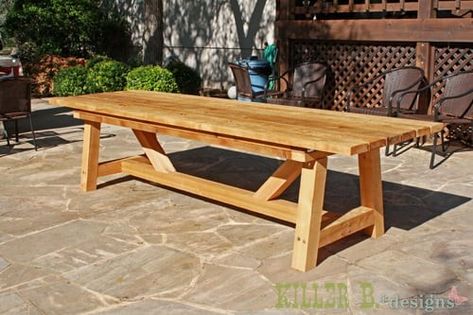 Outdoor Wood Dining Table, Backyard Dining Table, Outdoor Farmhouse Table, Outdoor Farm Table, Cedar Table, Backyard Dining, Wooden Garden Table, Outdoor Table Decor, Outdoor Farmhouse