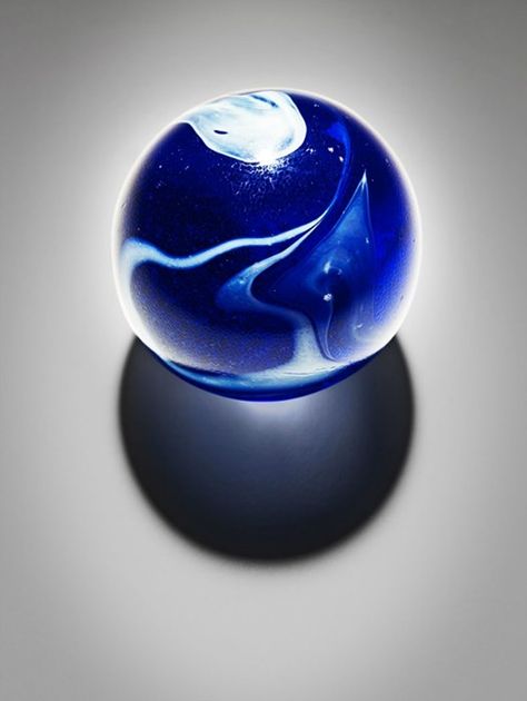 A Marble by James Day Mr Compress, Marbles Images, Marble Ball, Hyper Realistic Paintings, Perfume Bottle Art, Art Goals, Blue Things, Marble Painting, Persian Blue