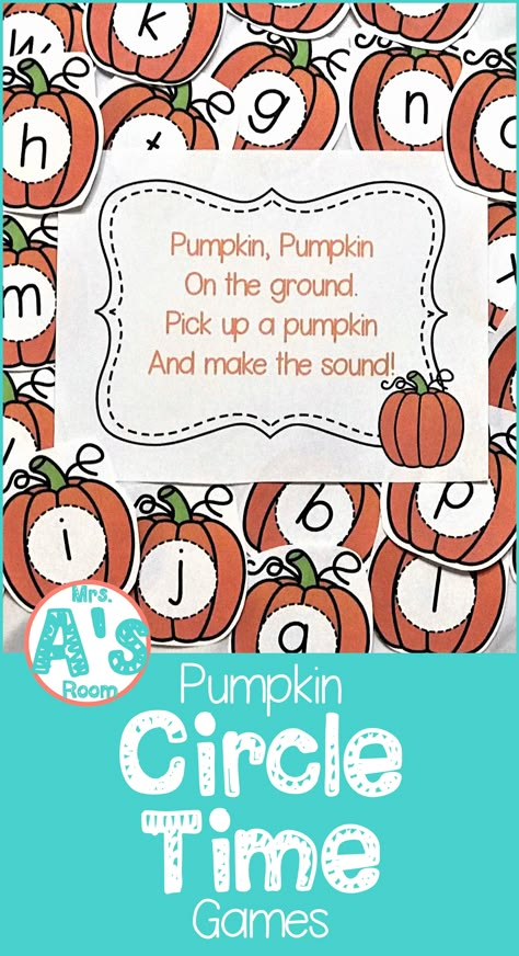 Circle Time Activities Preschool, Preschool Pumpkins, Pumpkin Lessons, Circle Time Games, Pumpkins Preschool, October Lessons, Pumpkin Unit, Circle Time Activities, Preschool Circle Time