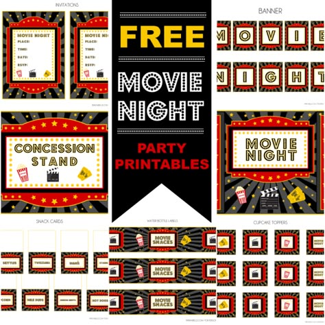 This website has some great printables! Movie Night Sign, Reflection Ideas, Movie Night Printables, Outdoor Movie Party, Lila Party, Movie Night Birthday, Movie Night Birthday Party, Outdoor Movie Night, Movie Birthday Party