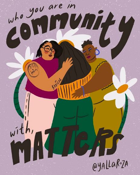 Community Engagement Illustration, Intersectionality Art, Women Community Aesthetic, Activist Illustration, Community Illustration People, Community Graphic Design, Equity Art, Community Posters, Bipoc Art