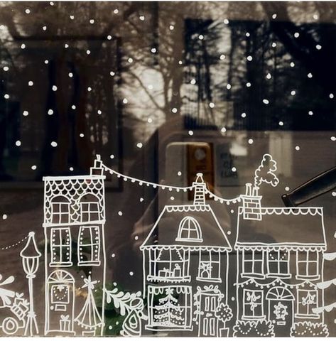 Floating Christmas Tree, White House Christmas Decorations, Christmas Window Painting, 3d Snowflakes, White House Christmas, Window Drawing, Christmas Window Display, Winter Window, Christmas Chalkboard