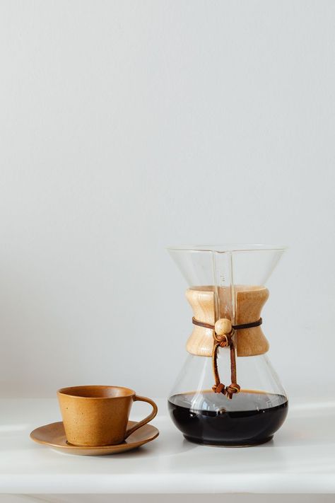 cup of coffee and a Chemex | Coffee photography Happy National Coffee Day, Chemex Coffee, Coffee Lounge, Coffee Shop Photography, Coffee Aesthetics, National Coffee Day, Coffee Day, Coffee Brand, Coffee Pictures