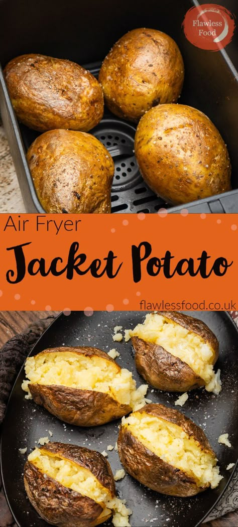 Baked Potato In Ninja Air Fryer, Baked Potatoes In Ninja Air Fryer, Airfry Bake Potato, Baked Potatoes In Airfryer, Air Fry Jacket Potato, Air Fry Baked Potato Time, Ninja Duel Air Fryer Recipes Uk, Ninja Airfryer Recipes Uk, Airfryer Jacket Potato