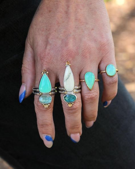 THREE MORE DAYS!! ASTORIA Rings + 14 karat golddd Peruvian Opals🙌 Ok the rings in this collection are probably my most favorite EVER!! These will be available in the LOW TIDE Collection Thursday, May 23rd at 4pm pst . . . . . #sustainablejewelry #bohojewelry #smallbusiness #riojeweler #jewelryobsessed #bohovibes #goddessjewelry #statementrings #goldjewelry Sun Jewelry, Goddess Jewelry, Peruvian Opal, Sustainable Jewelry, Rising Sun, May 20, Most Favorite, The Low, The Rings