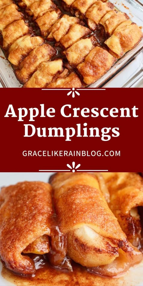 Apple Crescent Roll Dessert, Apple Crescent, Crescent Roll Apple, Crescent Roll Apple Dumplings, Crescent Roll Recipes Dessert, Easy Crescent Rolls, Crescent Roll Dessert, Easy Apple Dumplings, Apple Dumpling Recipe