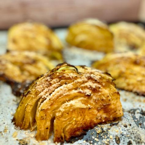 Roasted cabbage with miso butter and bread crumbs - a great vegetable side dish Miso Butter Roasted Cabbage, Roasted Cabbage Recipes, Miso Butter, Plating Presentation, Roasted Cabbage, Cabbage Recipe, Vegetable Side Dish, Vegetarian Cabbage, Cabbage Recipes