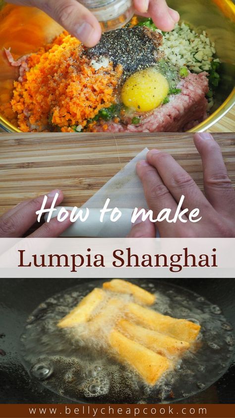 Asian Recipes Noodles, Noodle Recipes Asian, Lumpia Shanghai Recipe, Easy Lumpia Recipe, Philapino Recipes, Lumpia Recipe Filipino, Lumpiang Shanghai Recipe, Asian Recipes Healthy, Easy Asian Dishes