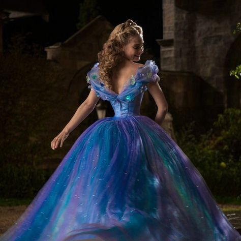 Live Action Cinderella Dress, Cinderella Live Action Aesthetic, Cinderella 2015 Aesthetic, Cinderella Live Action Dress, Cinderella 2015 Dress, Blue Cinderella Dress, New Cinderella Movie, Cinderella Blue Dress, Live Action Cinderella