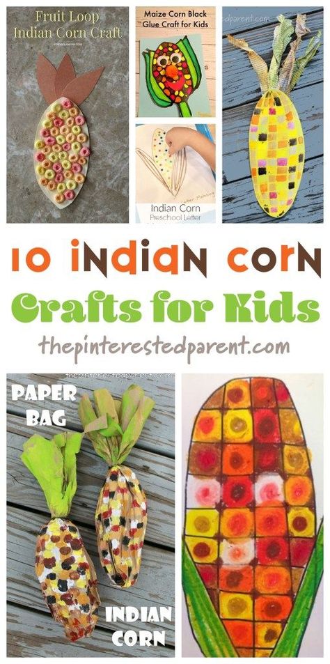 10 Indian corn crafts for kids for the fall and autumn. Kids arts & crafts Indian Crafts For Kids, Corn Crafts For Kids, Corn Crafts, Corn Thanksgiving, Glass Gem Corn, Harvest Corn, Glue Craft, Art Education Lessons, Fall Art Projects