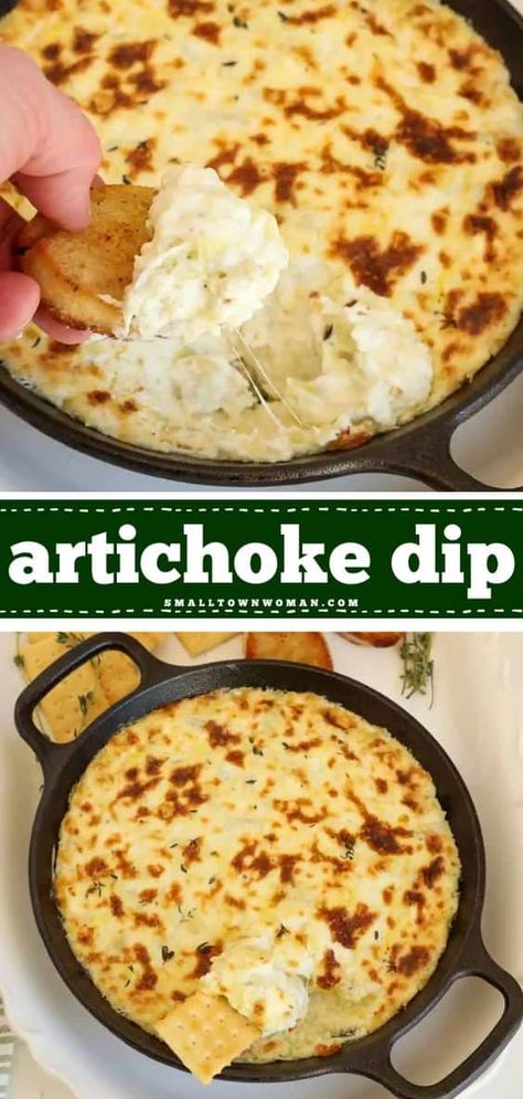 Best Artichoke Dip Recipe, Artichoke Recipes Dip, Hot Artichoke Dip Recipe, Football Season Recipes, Easy Football Food, Fondue Sauces, Girls Night Snacks, Appetizer Dips Hot, Dip For Parties