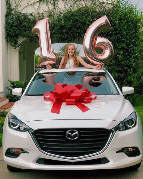 pretty sure i peaked New Car Picture, Sweet 16 Pictures, Sweet 16 Photo, Sweet 16 Photos, Car For Teens, Bday Wishes, Car Picture, Sweet 16 Ideas, Ac Cobra