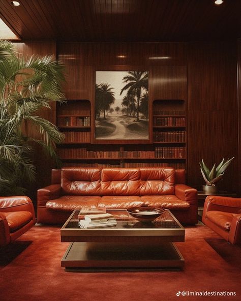 #70s #aesthetic #70sinterior #earthtones Retro Interior Design Vintage, Living Room Ideas Retro, Room Ideas Retro, Mid Century Modern Living Room Ideas, Room Color Design, 80s Interior Design, 70s Interior Design, 80s Interior, 70s Interior