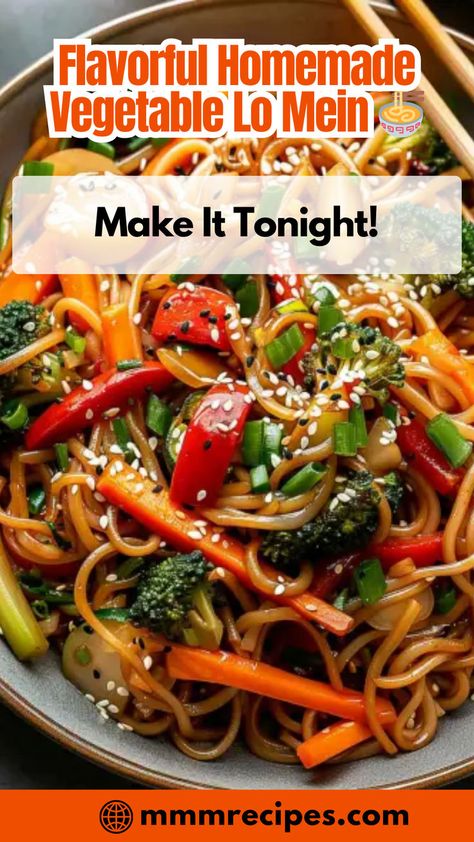 This Homemade Vegetable Lo Mein is packed with fresh veggies and bursting with flavor! Perfect for a quick and easy dinner that’s both healthy and satisfying. You’ll love how simple it is to make and how delicious it tastes. Save this pin and add it to your weeknight meal rotation! Lo Mein Sauce Recipe Easy, Vegan Lo Mein, Lo Mein Sauce, Veggie Lo Mein, Lo Mein Recipe, Vegetable Lo Mein, Meal Rotation, Lo Mein Recipes, Cozy Dinner