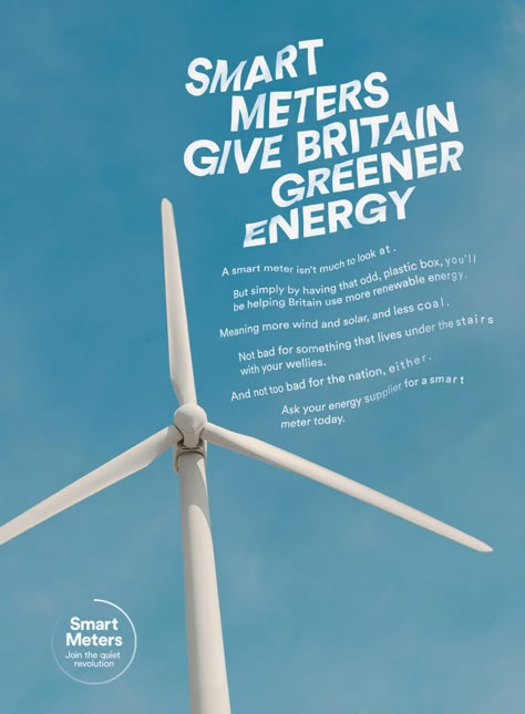 Energy Advertising, Renewable Energy Design, Advertising Typography, Solar Energy Design, Creative Typography Design, Ad Ideas, Great Ads, Energy Industry, Energy Companies