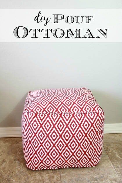 Diy Pouffe, Diy Pouf Ottoman, Syprosjekter For Nybegynnere, Pegboard Craft Room, Diy Pouf, Diy Ottoman, Diy Sy, Pouffe Ottoman, Diy Backsplash