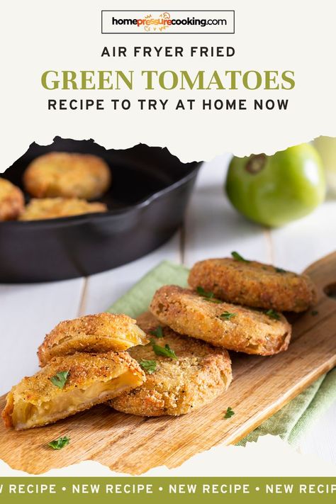 Bring the taste of the South to your kitchen with these perfectly crunchy air fryer fried green tomatoes. This easy recipe offers all the flavor without the oil, making it a healthier option for comfort food lovers. Great as an appetizer or side dish, these tomatoes will be a hit. Visit homepressurecooking.com for the recipe! What are your go-to easy healthy meals? Let us know in the comments. #HealthyRecipes #SouthernCuisine #AirFryer #Vegetarian #FoodLovers Tomatoes Air Fryer, Air Fryer Fried Green Tomatoes, Fried Green Tomatoes Recipe Easy, Fried Green Tomatoes Recipe, Easy Healthy Meals, Southern Comfort Food, Fried Tomatoes, Air Fryer Recipe, Southern Cuisine