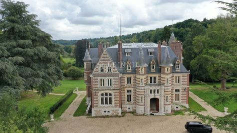 Exceptional 19th Century Château for Sale in Brionne French Chateau For Sale, Chateau For Sale, Gothic Buildings, French Castles, Castles In Scotland, Abandoned Castles, Wooden Staircases, Chateau France, Castle House