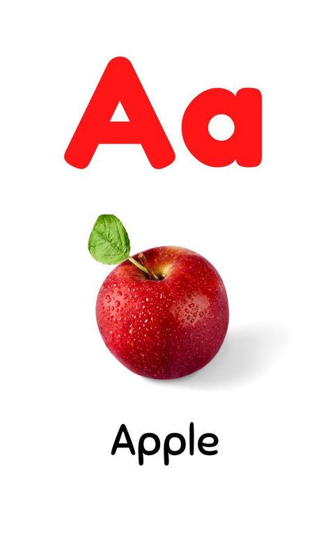 Abc Flashcards Printable, Alphabet Flash Cards Printable, A For Apple, Baby Flash Cards, Letter Flashcards, Vocabulary Flash Cards, Abc Cards, Simple Past, Simple Past Tense