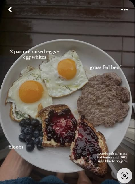 Good For You Food, Eating Whole Foods Aesthetic, Healthy Meal Inspo Dinner, Real Food Meals, Optimal Human Diet, Animal Based Diet Breakfast, Unprocessed Breakfast, Prometabolic Meals, Cumcore Food