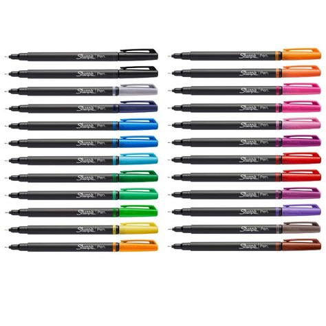 Sharpie 24pk Felt Pens 0.4mm Fine Tip Multicolored : Target Art Sharpie, Paper Mate Flair, Sharpie Permanent Markers, Color Pen, Sharpie Pens, Paper Mate, Felt Tip, Permanent Marker, Colored Pens