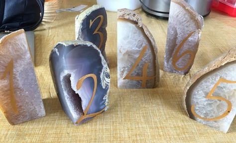 Geode Table, Productive Weekend, Do It Yourself Wedding, Wedding Table Numbers, Table Number, Table Numbers, Wedding Wire, And Dresses, Do It Yourself