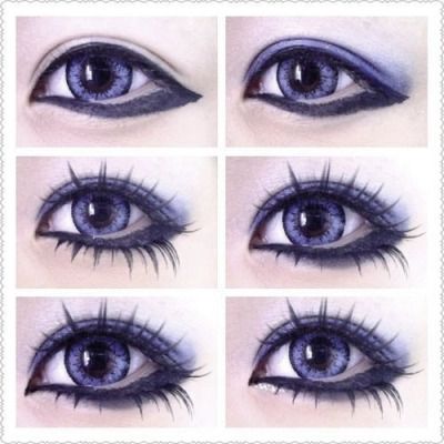 Gyaru Eyes, Blue Gyaru, Manga Makeup, Vkei Makeup, Visual Kei Makeup, Gyaru Makeup, Kei Visual, Malice Mizer, Swag Makeup