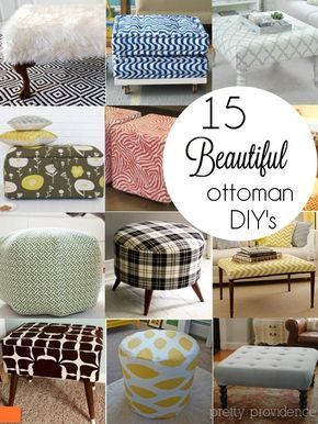 I am obsessed with these DIY ottoman ideas! Way cuter than super expensive ones you see in the stores. The trouble is.. which one to make?? Diy Ottoman Ideas, Ottoman Ideas, Diy Ottoman, 15 Diy, Home Goods Decor, Furniture Makeovers, Redo Furniture, Cheap Diy, Furniture Projects