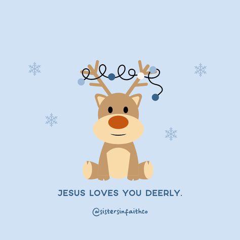 Jesus loves you deerly! 🦌❄️ This season, let’s remember the greatest gift of all—His endless love and grace.  🎄 ‘For unto us a child is born, unto us a son is given.’ - Isaiah 9:6  ✨ ‘The Lord is my shepherd; I shall not want.’ - Psalm 23:1  #sistersinfaithco #jesus #christian #bible #god #faith #jesuschrist #isaiah96 #psalm231 I Shall Not Want, Gods Princess, Psalm 23 1, Isaiah 9, Bible Things, Isaiah 9 6, The Lord Is My Shepherd, I Love God, The Greatest Gift