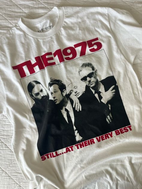 The 1975 Merch Outfit, Band Merch T-shirt With Graphic Print In White, Band Merch Graphic T-shirt For Streetwear, White Graphic Band Merch Shirt, The 1975 Tee Shirt, The 1975 Merch, The 1975 T Shirt, The 1975 Album, The 1975 Shirt