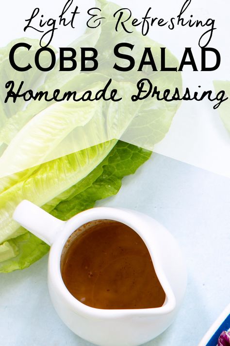 Healthy Cobb Salad Dressing, Cobb Salad Recipe Dressing, Dressing For Cobb Salad, Cobb Salad Dressing Recipe, Easy Cobb Salad, Classic Cobb Salad Recipe, Light Salad Dressing, Cobb Salad Dressing, Cobb Salad Ingredients