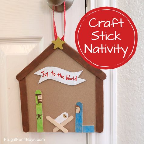 Make a Craft Stick Nativity Scene - Frugal Fun For Boys and Girls Nativity Crafts For Kids, Bee Crafts For Kids, Sun Crafts, Fun Fall Crafts, Popsicle Crafts, Pinterest Crafts, Easy Fall Crafts, Fun Crafts To Do, Nativity Crafts