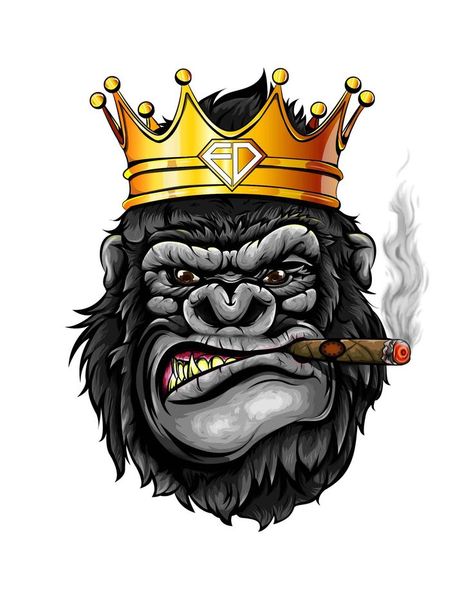 Reaper Drawing, Rose Drawing Tattoo, Gorillas Art, Gorilla Tattoo, Dope Cartoons, Logo Design Inspiration Creative, Monkey Art, Cartoon Painting, Dope Cartoon Art