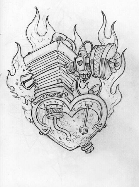 Engine Tattoo, Snow Tattoo, Hotrod Art, Graffiti Alphabet Styles, Motor Tattoo, Harley Davidson Artwork, Biker Tattoos, Kunst Tattoos, Flame Tattoos