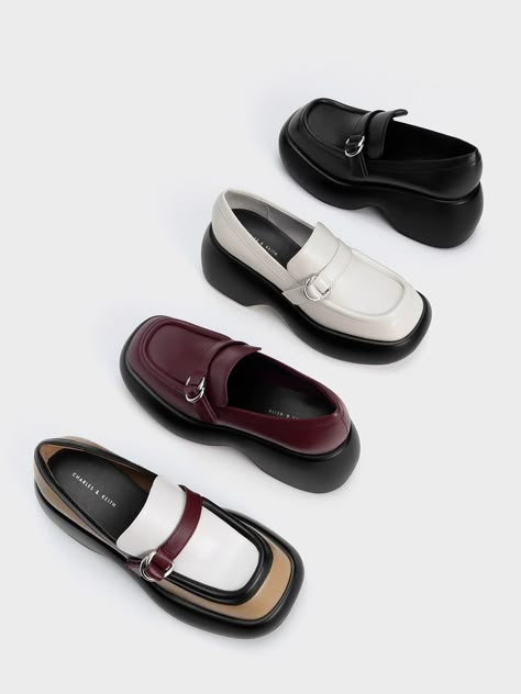 Discover great products at the best prices at Dealmoon. Charles & Keith Burgun Buckled Platform Penny Loafers | CHARLES & KEITH. Price:$67.15 at Charles & Keith Store Moodboard, Charles And Keith Shoes, Corp Core, Charles And Keith, Smart Casual Dress, Shoes 2022, Trust In Him, Fashion Shoes Sandals, Black Mules