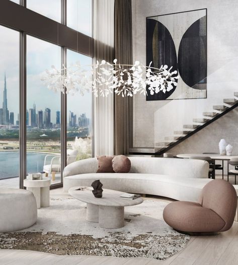 Feel At Home With Kempinski Residences The Creek Dubai Flat Interior, Ivy Style, Lounge Design, Livingroom Layout, Formal Living Rooms, Apartment Design, Luxury Interior Design, Luxury Living Room, Interior Design Projects