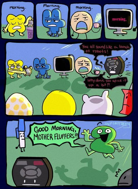 Bfb Fanart, Four And X, Comics Strip, Random Object, Objects Show, Cursed Objects, Four X, Battle For Dream Island, Inanimate Insanity