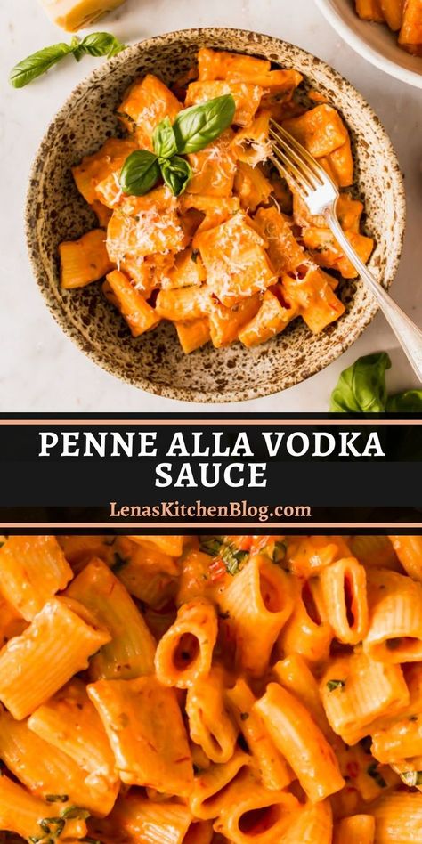 My rich Penne Alla Vodka Sauce Recipe will change how you feel about tomato sauce. With a splash of vodka, heavy cream, and parmesan cheese added in, you’ll love the extra creamy flavors! Alla Vodka Sauce Recipe, Vodka Sauce Pasta Recipe, Alla Vodka Sauce, Homemade Vodka Sauce, Meatballs Sauce, Creamy Vodka Sauce, Fresh Pasta Sauce, Pasta Alla Vodka, Vodka Sauce Recipe