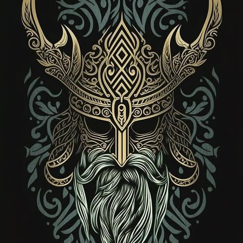 Norse Illustration, Odin Tattoo Design, Vikings Design, Yggdrasil Tattoo, Viking Drawings, Odin Norse Mythology, Minimal Logo Design Inspiration, Norse Mythology Tattoo, Viking Images