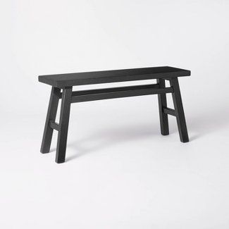 Threshold designed with Studio McGee New Arrivals : Target Tiny Bench Entryway, Black Farmhouse Bench, Black Entry Bench, Narrow Entry Bench, Narrow Bench Entryway, Black Bench Entryway, Entryway Bench With Hooks, Small Wood Bench, Small Entry Bench